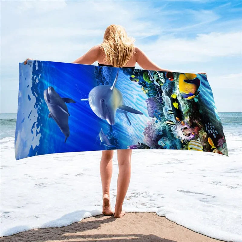 Microfiber Ocean Beach Towel Large Sport