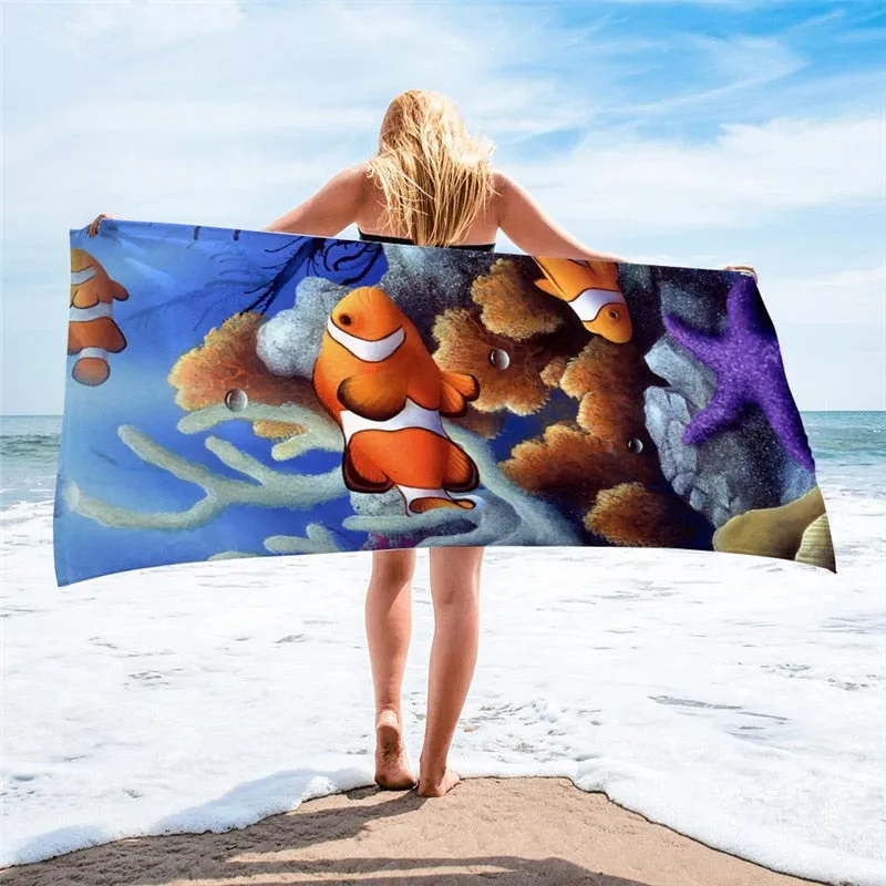 Microfiber Ocean Beach Towel Large Sport