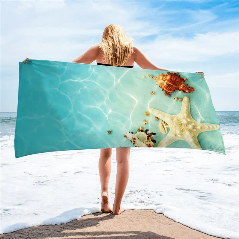 Microfiber Ocean Beach Towel Large Sport