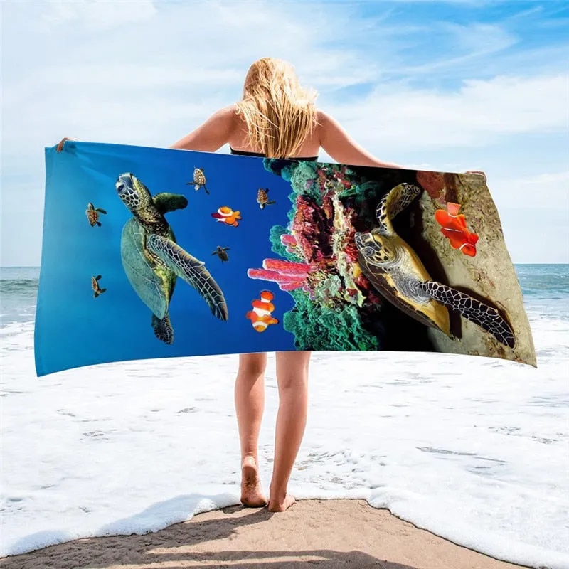 Microfiber Ocean Beach Towel Large Sport