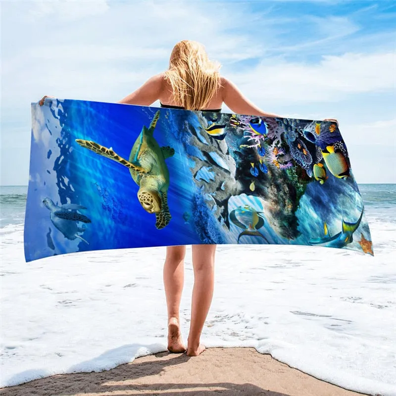 Microfiber Ocean Beach Towel Large Sport