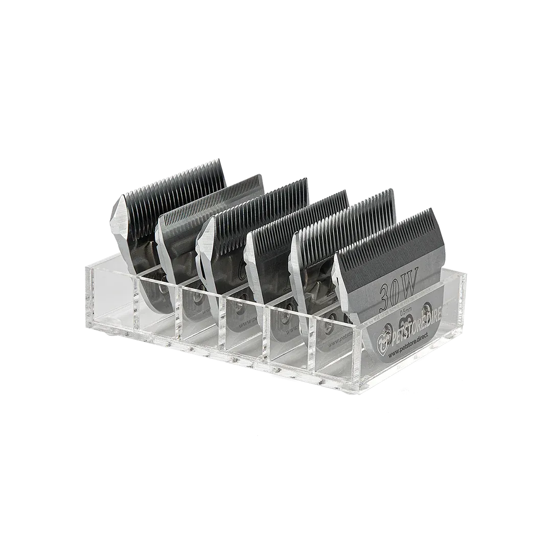 Mini Wide 6 Blade Holder Clear by PetStore.Direct