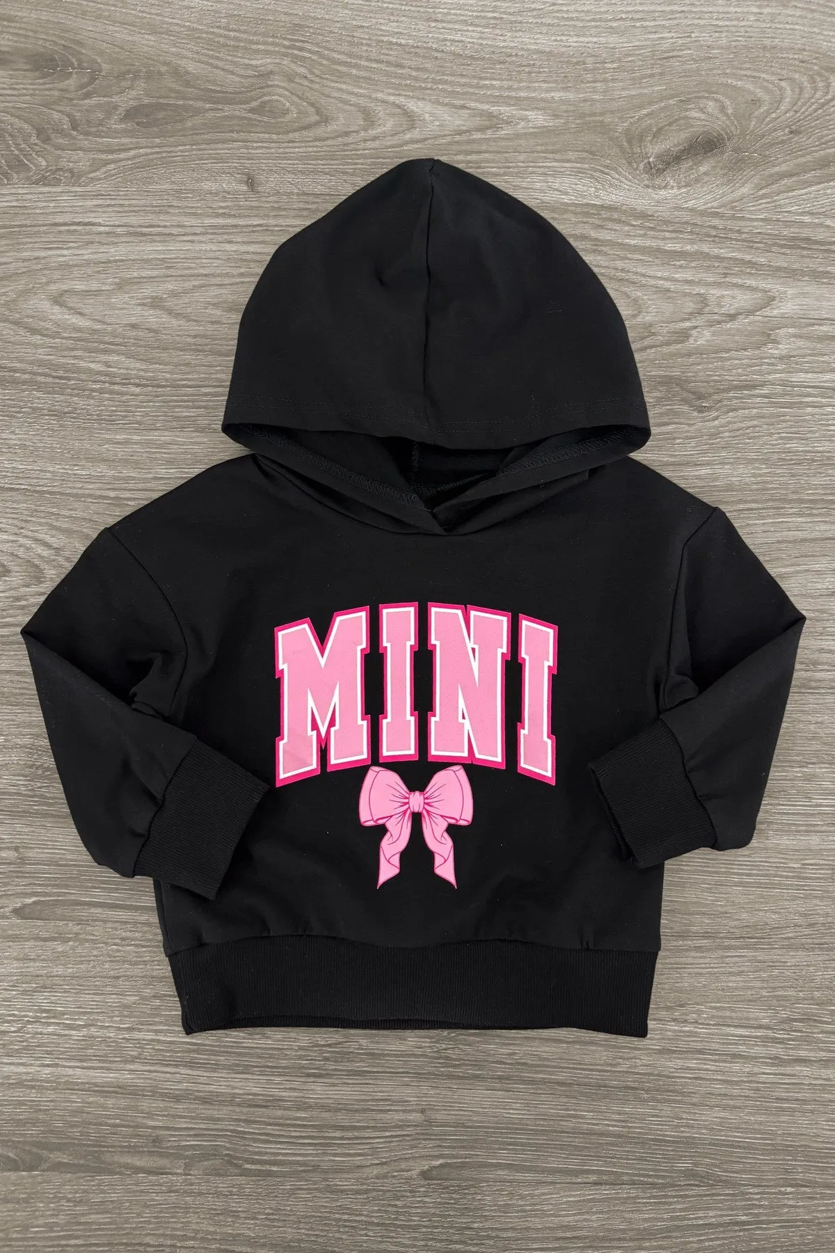 Mom & Me - "Mama & Mini" Black Bow Hoodie