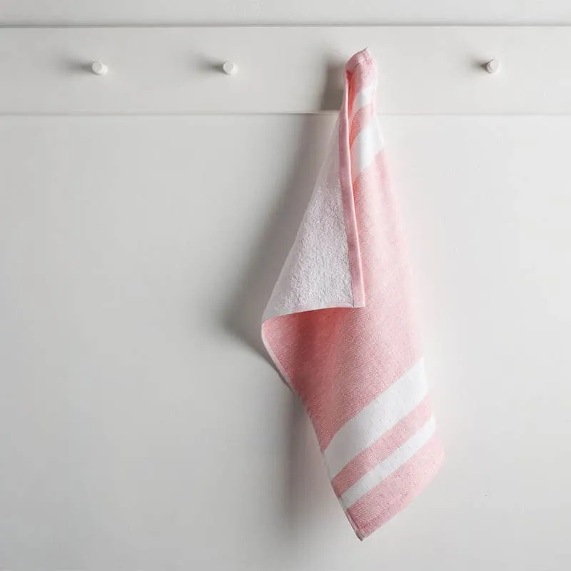 Nash Cotton Terry Hand Towel (Pink) - Set Of Two