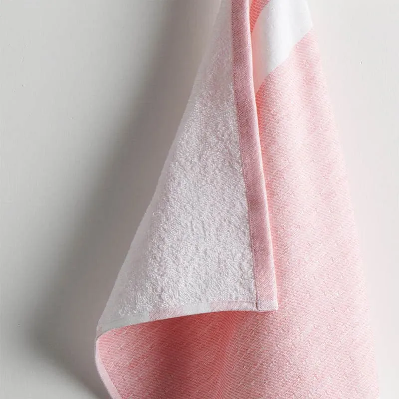 Nash Cotton Terry Hand Towel (Pink) - Set Of Two