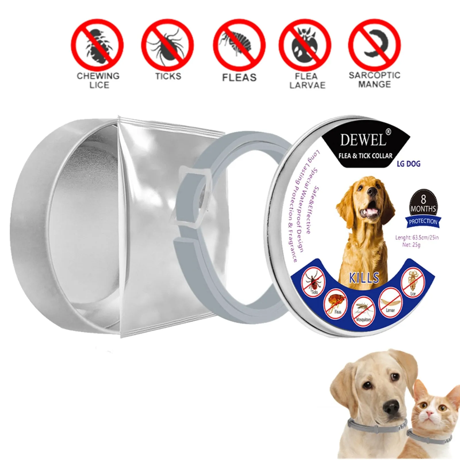 Outdoor Adjustable  Anti Flea/ Mosquitoes/Ticks Pet Collar