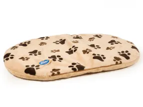 Oval Cushion With Paw Print 44X31X5Cm