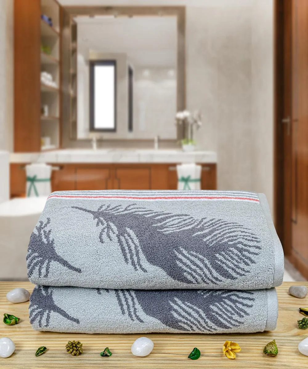 Picasso 100% Cotton Bath Towel Set of 2, 470 GSM (147L X72W)