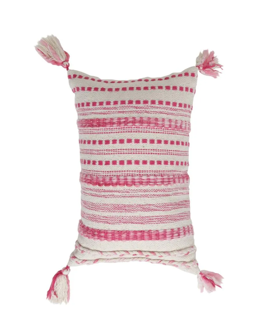 Pillow Style Cushion Cover With Tassels | 12 x 19 inches