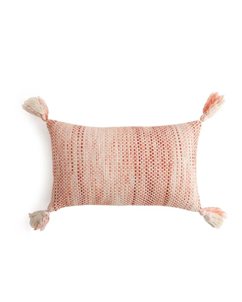 Pillow Style Cushion Cover With Tassels | 12 x 19 inches