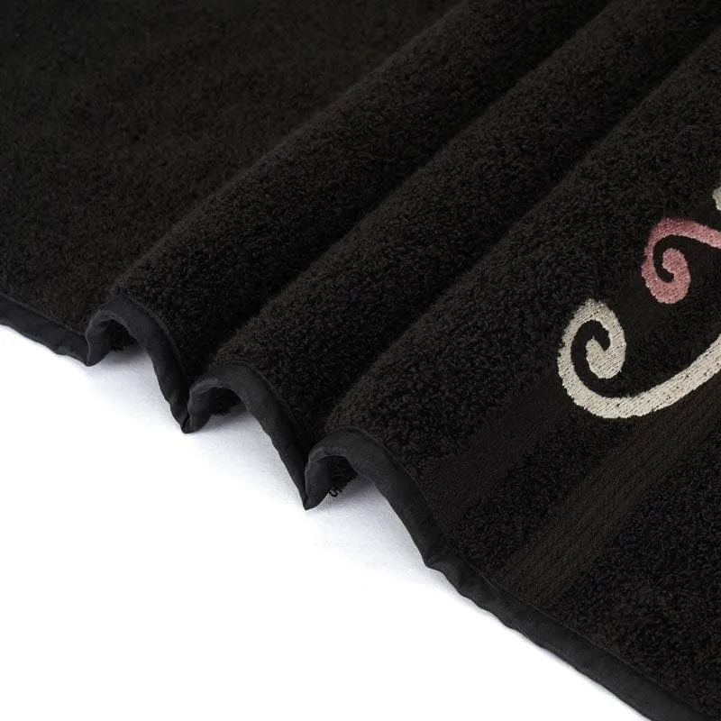 Plush Wrap Towel (Black) - Set Of Four