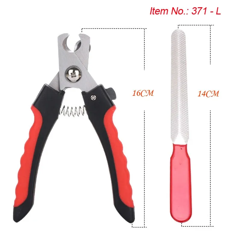 Professional Pet Nail Clippers for Dogs - Stainless Steel with Safety Sickle