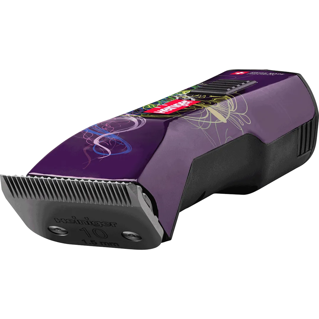 Purple Saphir Cordless Clipper with Two Batteries In a Case by Heiniger