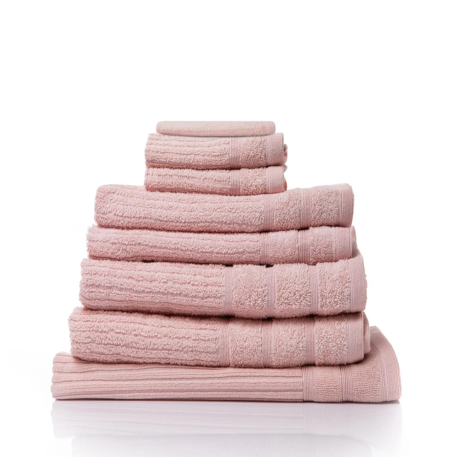 Royal Comfort Eden Egyptian Cotton 600GSM 8 Piece Luxury Bath Towels Set - Blush