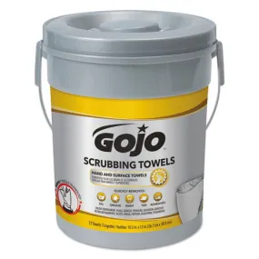 Scrubbing Towels, Hand Cleaning, 2-ply, 10.5 X 12, Fresh Citrus, Silver/yellow, 72/bucket