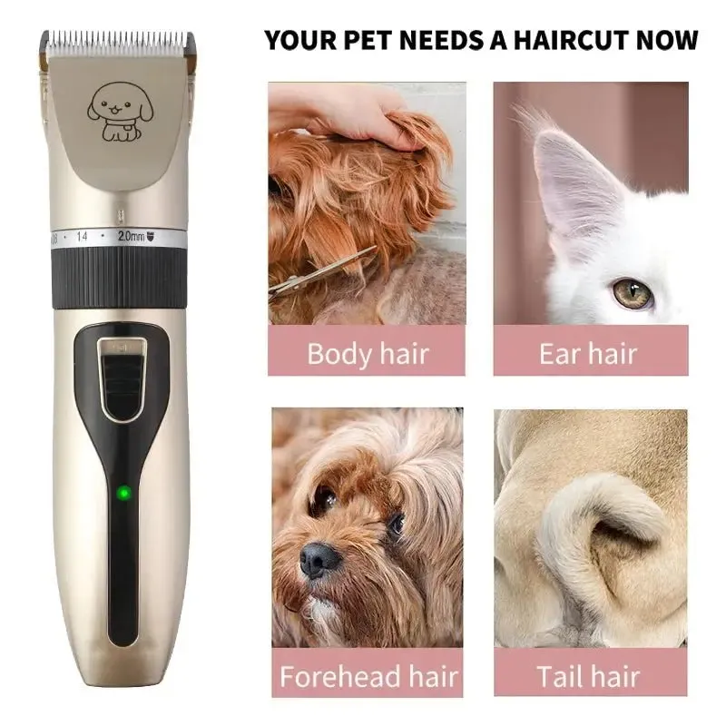 Silent Pet Hair Clipper Set