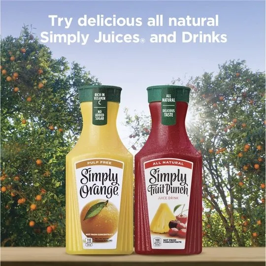 Simply Non GMO All Natural Fruit Punch Juice, 52 fl oz Bottle