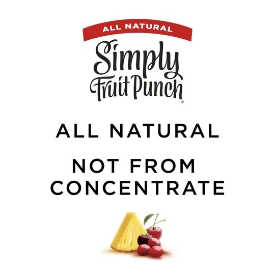 Simply Non GMO All Natural Fruit Punch Juice, 52 fl oz Bottle