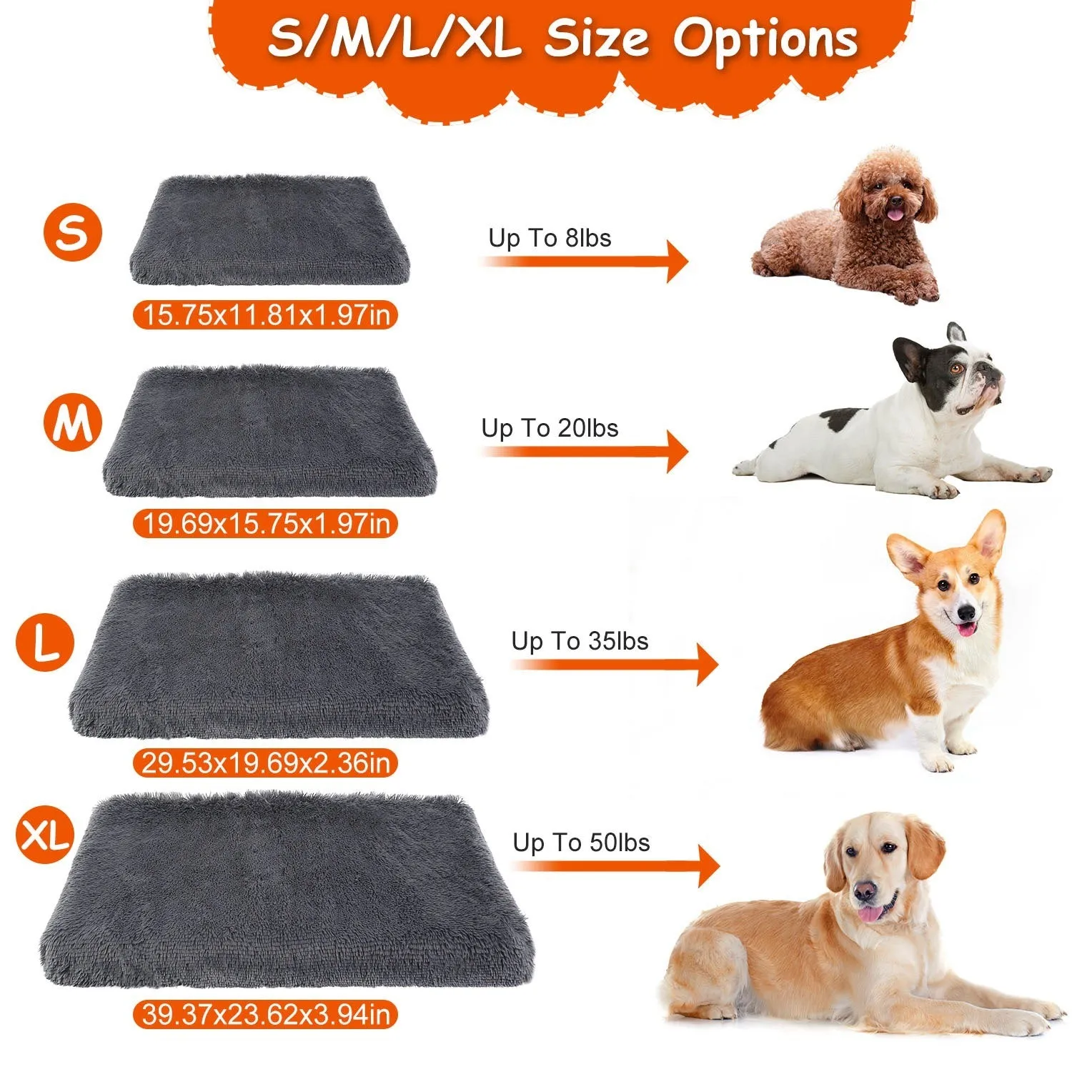 Soft Plush Cushion Cozy Warm Pet Crate Mat Dog Carpet