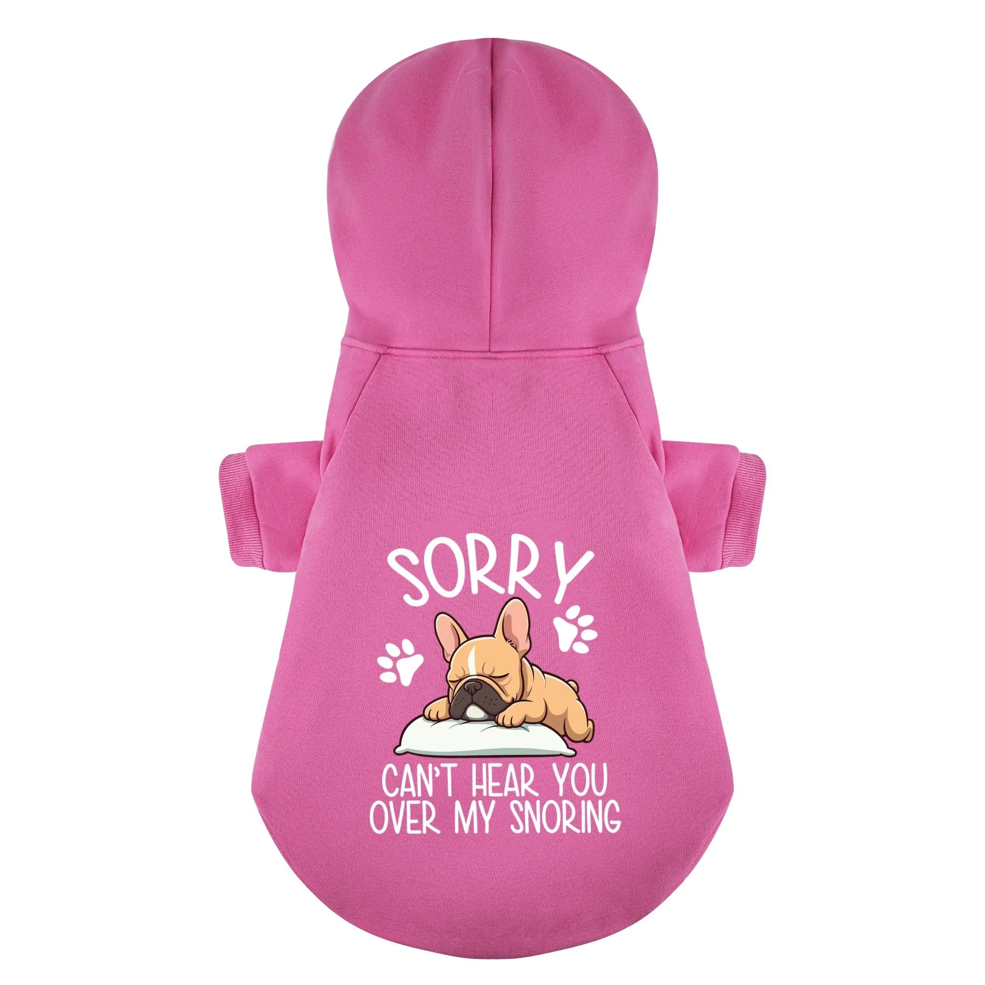 Sorry, can’t hear you over my snoring - Personalized French Bulldog Hoodies with Funny Quotes – Stylish, Cozy, and Premium 100% Cotton