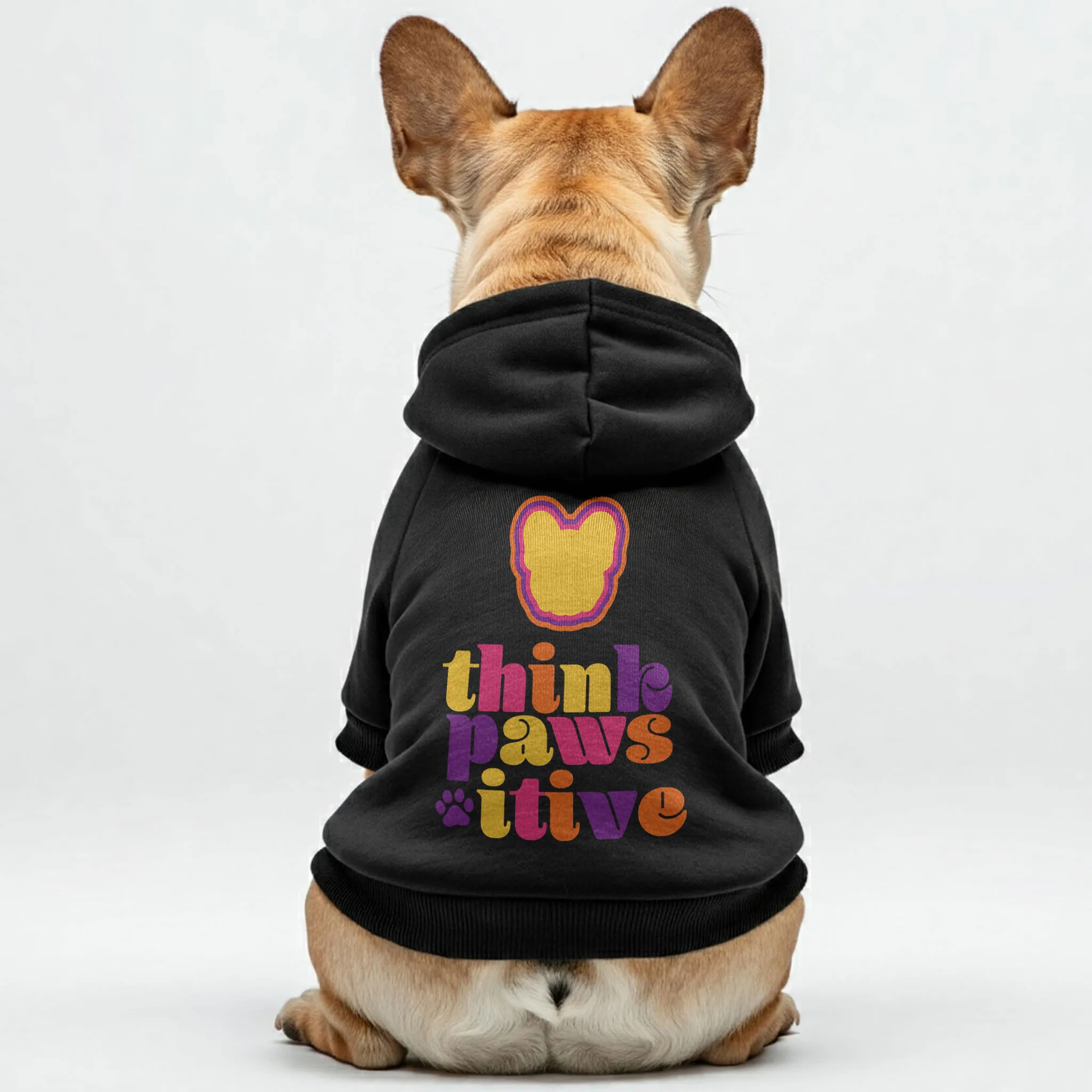 think pawsitive - Personalized French Bulldog Hoodies with Funny Quotes – Stylish, Cozy, and Premium 100% Cotton