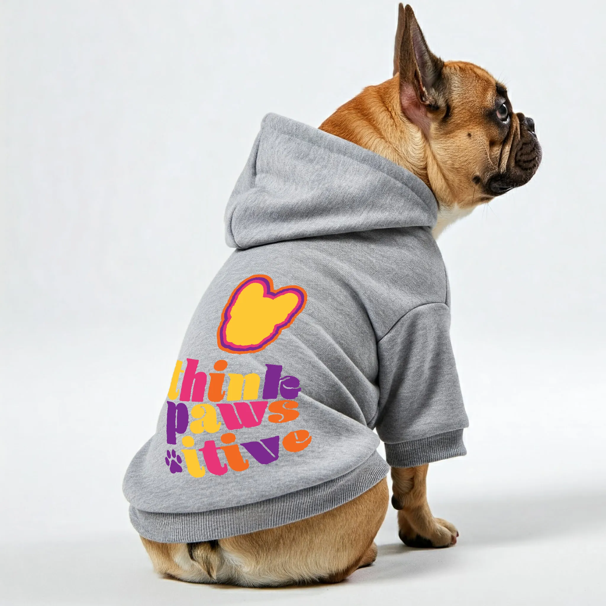 think pawsitive - Personalized French Bulldog Hoodies with Funny Quotes – Stylish, Cozy, and Premium 100% Cotton