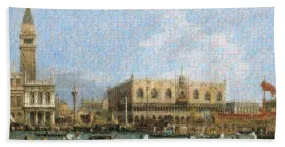 Tribute to Canaletto - Beach Towel