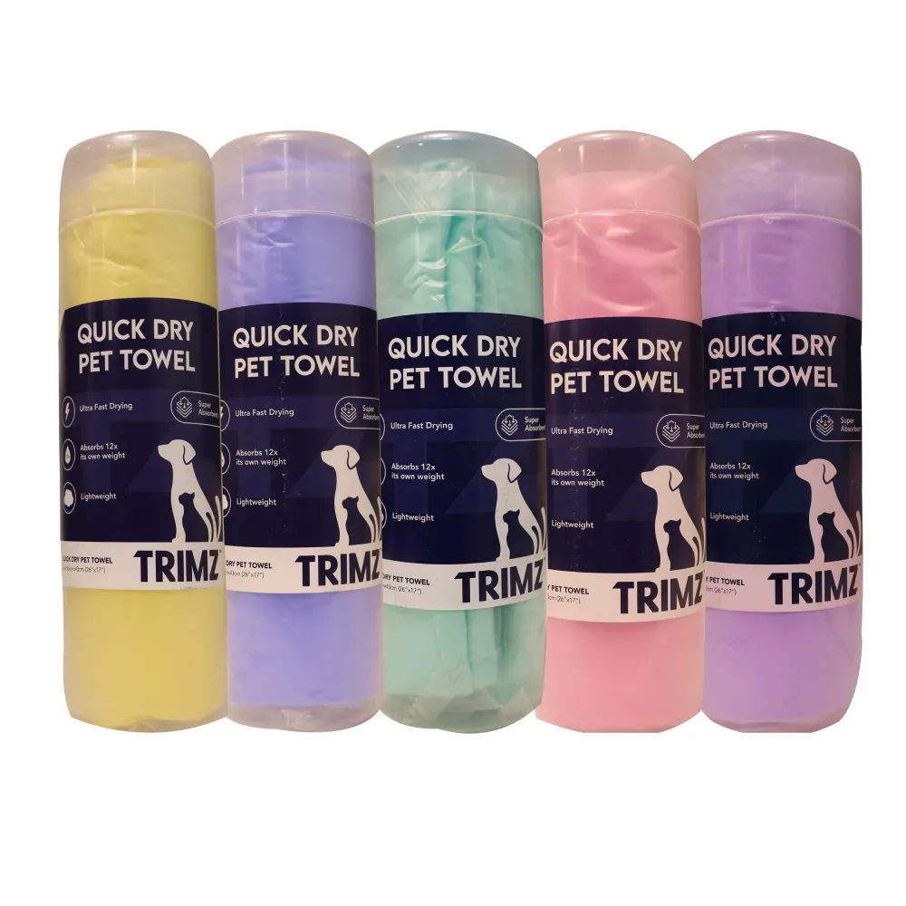 Trimz Quick Dry Absorption Towel for Dogs and Cats (Yellow)