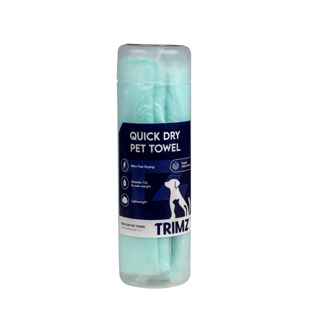 Trimz Quick Dry Absorption Towel for Dogs and Cats (Yellow)