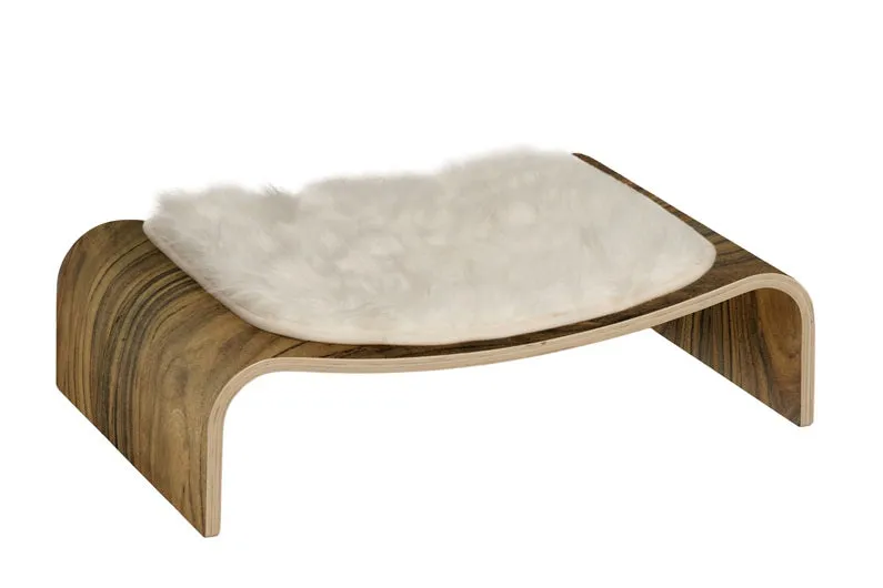 Vesper V-Lounge Walnut Elevated Cat Bed