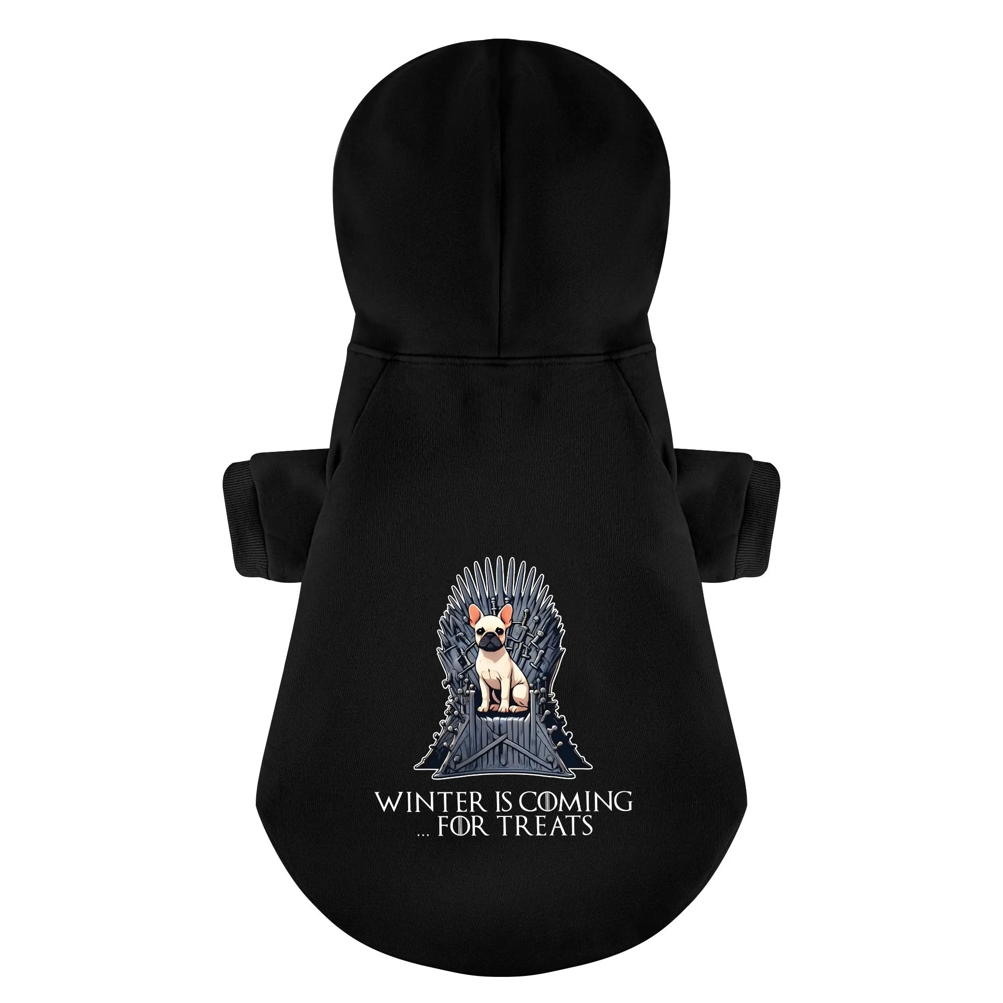 Winter is Coming… for Treats - Personalized French Bulldog Hoodies with Funny Quotes – Stylish, Cozy, and Premium 100% Cotton